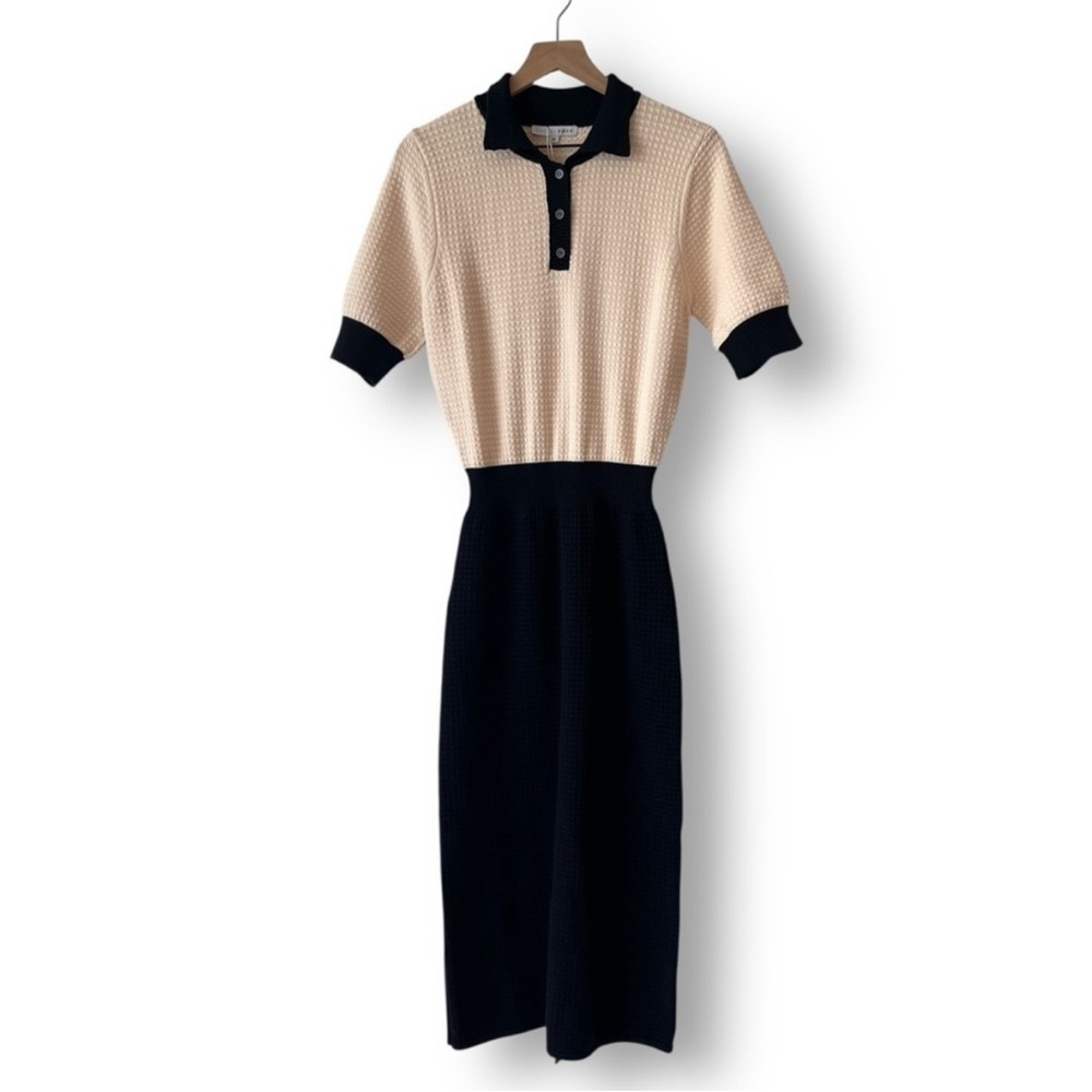 Baltic Born Black and Cream Midi Dress - Picture 4 of 6
